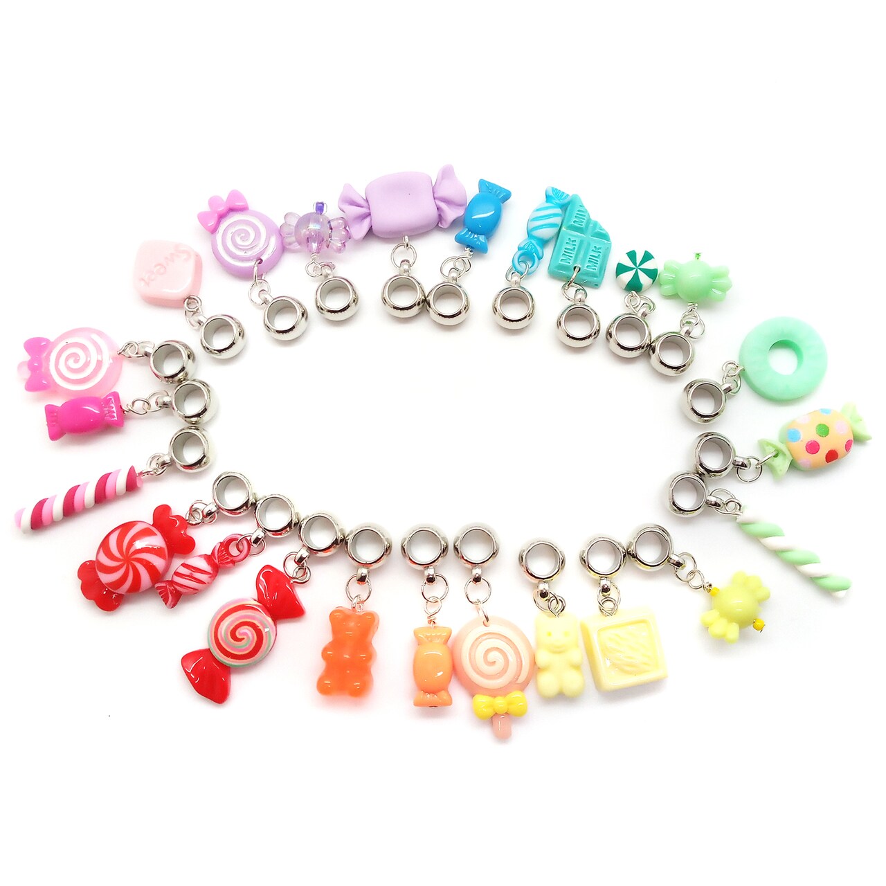 Candy Charms with Bails, Easy to Add Charm Set, 24 pieces, Adorabilities